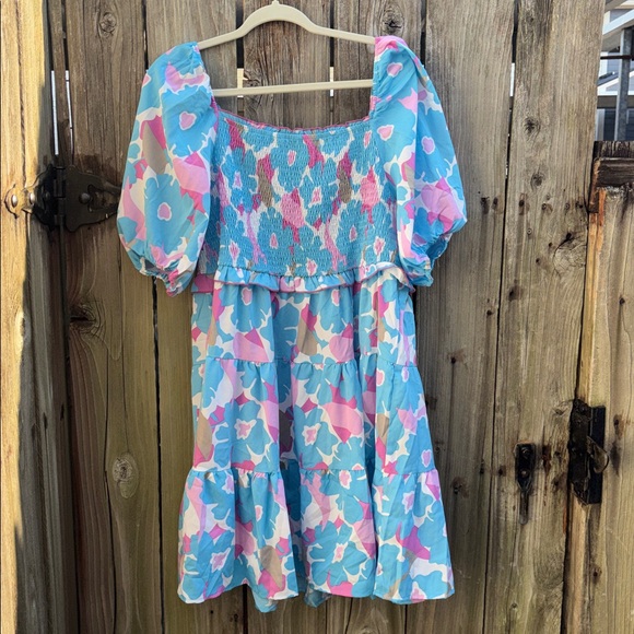 Umgee Dresses & Skirts - Umgee Boho Cottagecore Peasant Smocked Floral Dress Women’s Plus Size 1XL NWT